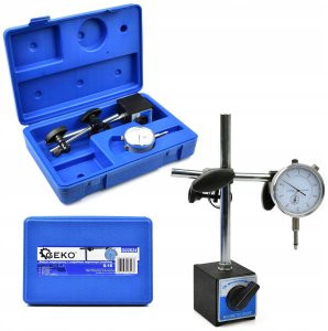 Geko Czujnik zegarowy 10/0,01 mm na statywie magnetycznym (walizka) (10) 12