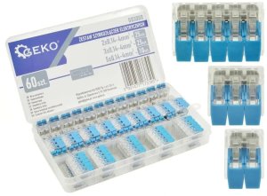 Geko Zestaw szybkozłączek elektrycznych 60el. 0,2-4mm2 (100) 3
