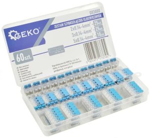 Geko Zestaw szybkozłączek elektrycznych 60el. 0,2-4mm2 (100) 6