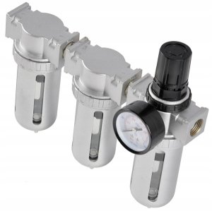 Filtr powietrza odwadniacz lakierniczy potrójny + reduktor BIG (10) 11