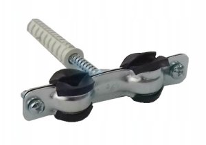 Obejma metalowa z gumą do rur podwójna 3/8" 15-19mm (200) 1
