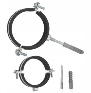 Obejma metalowa z gumą do rur 2" 60-64mm (200) 1