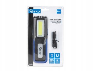 Geko Lampa warsztatowa POWERBANK z magnesem i regulacją LED COB 5W + 3W 2000mAh 400lm IP44 (10/40) 3