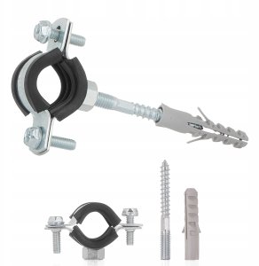 Obejma metalowa z gumą do rur 3/8" 15-19mm (200) 1