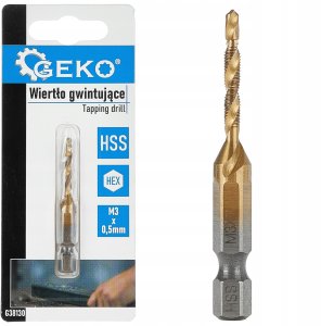 Wiertło gwintujące HSS M3 x 0,5mm HEX (50/250) 1