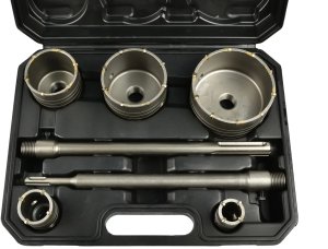 Zestaw otwornic z widią do betonu 9el. (4) 2