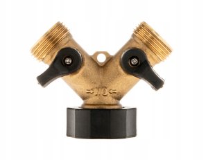 Geko Rozdzielacz 2-drożny na kran GW3/4" x 2 GZ3/4" z zaworami kulowymi (10/60) 2