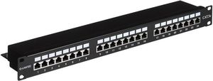 Alantec Patch panel 1U/19 cali STP ekranowany 24 porty kat. 5E złącza LSA półka montażowa (PK-S5-1) 2