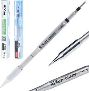 Grot z Grzałką Aixun 245 C245 1mm Cienki Ostry do Lutownicy JBC Yihua OSS 1