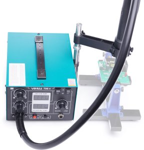 Stacja Lutownicza 2w1 Hot Air T12 Yihua 706 II Mocna Precyzyjna + Uchwyt Hot Air 15