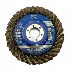 Felt grinding disc PFERD Curve PVL-R 125 A 100 G 1