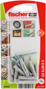 Dowels with screw UX R 5 x 30 mm, 10 pcs. 1