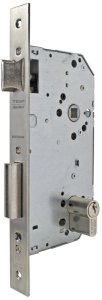 Mortise lock TESA 85-40 mm, nickel-plated 1