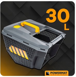 Kosiarka akumulatorowa Powermat KOSIARKA AKUMULATOROWA 20V 4AH ŁADOWARKA 2X BATERIA MOCNA LEKKA KOSZ 30L 13