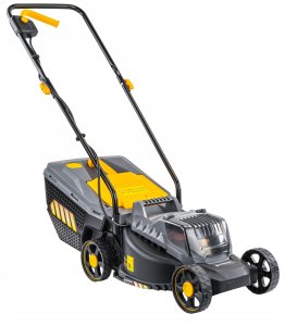 Kosiarka akumulatorowa Powermat KOSIARKA AKUMULATOROWA 20V 4AH ŁADOWARKA 2X BATERIA MOCNA LEKKA KOSZ 30L 5