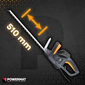Powermat ELEKTRYCZNE NOŻYCE DO ŻYWOPŁOTU GAŁĘZI KRZEWÓW 1600W 510MM SEKATOR DUŻA MOC 3