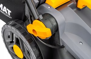 Kosiarka akumulatorowa Powermat KOSIARKA AKUMULATOROWA 20V 4AH ŁADOWARKA 2X BATERIA MOCNA DUŻY KOSZ 42L 6