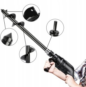 Wiertło ogrodowe – świder do gleby 10x60cm (30) 12