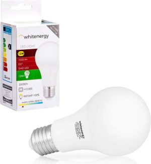 Whitenergy żarówka LED E27, 15 x SMD 2835, 12W, ciepła biała, A60 (10390) 1