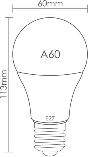 Whitenergy żarówka LED E27, 15 x SMD 2835, 12W, ciepła biała, A60 (10390) 5