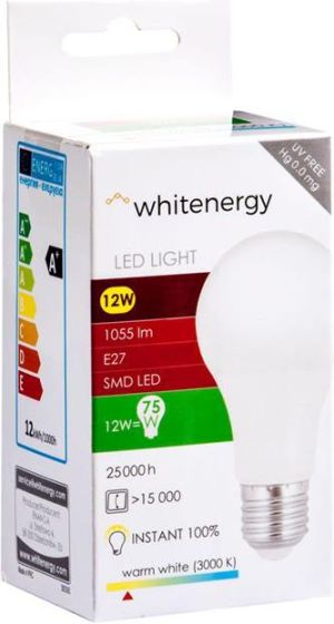 Whitenergy żarówka LED E27, 15 x SMD 2835, 12W, ciepła biała, A60 (10390) 6