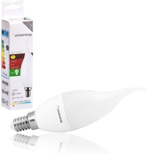 Whitenergy Żarówka LED 6 x SMD 2835, C37L, E14, 3W, ciepła biała, mleczna (10395) 1