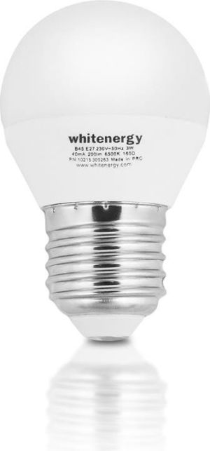 Whitenergy żarówka LED E27, 10 x SMD 3528, 5W, ciepła biała, kula, G45 (10361) 2