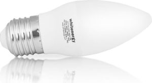 Whitenergy Żarówka LED 10 x SMD 2835, C37, E27, 5W, ciepła biała, mleczna (10393) 4