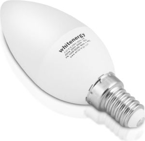 Whitenergy Żarówka LED 8 x SMD 2835, C37, E14, 7W, ciepła biała, mleczna (10394) 3