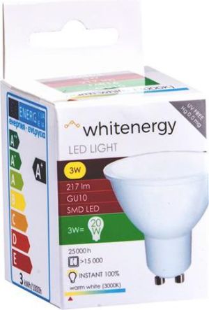 Whitenergy żarówka LED GU10, 6 x SMD 2835, 3W, mleczne, MR16 (10363) 3