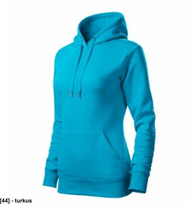 Cape Free - ADLER - Cape Free - Bluza damska, 320 g/m2, 65 % bawełna, 35 % poliester - turkus L 1