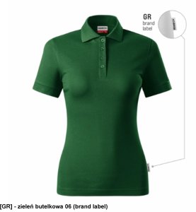 Resist Heavy Polo - ADLER - Resist Heavy Polo - Koszulka polo damska, 200 g/m2, 100 % bawełna - zieleń butelkowa 06 (brand label) S 1