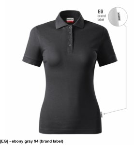Resist Heavy Polo - ADLER - Resist Heavy Polo - Koszulka polo damska, 200 g/m2, 100 % bawełna - ebony gray 94 (brand label) XS 1