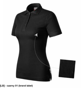 Resist Heavy Polo - ADLER - Resist Heavy Polo - Koszulka polo damska, 200 g/m2, 100 % bawełna - czarny 01 (brand label) L 2