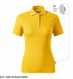 Resist Heavy Polo - ADLER - Resist Heavy Polo - Koszulka polo damska, 200 g/m2, 100 % bawełna - żółty 04 (brand label) L 1