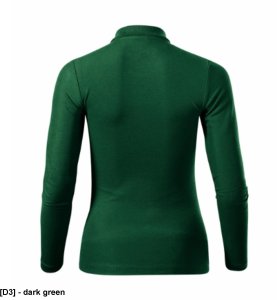 Pique Polo LS - ADLER - Pique Polo LS - Koszulka polo damska, 200 g/m2, 65 % bawełna, 35 % poliester, 85 % bawełna, 15 % wiskoza - dark green XS 3