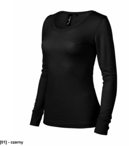 Merino Rise LS - ADLER - Merino Rise LS - Koszulka damska, 190 g/m2, 100 % merino wełna - czarny L 1