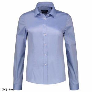 Fitted Stretch Blouse - ADLER - Fitted Stretch Blouse - Koszula damska, 110 g/m2, 68 % bawełna, 29 % poliester, 3 % elastan - blue 38 2
