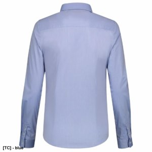 Fitted Stretch Blouse - ADLER - Fitted Stretch Blouse - Koszula damska, 110 g/m2, 68 % bawełna, 29 % poliester, 3 % elastan - blue 38 3