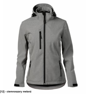 Performance 521 - ADLER - Softshell kurtka damska, 300 g/m2, 6% elastan, 94% poliester, - ciemnoszary melanż L 1