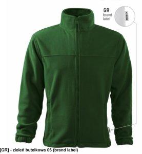Jacket 501 - ADLER - Polar męski, 280 g/m2, 100% poliester - zieleń butelkowa 06 (brand label) M 1
