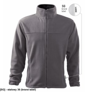 Jacket 501 - ADLER - Polar męski, 280 g/m2, 100% poliester - stalowy 36 (brand label) S 1