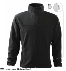 Jacket 501 - ADLER - Polar męski, 280 g/m2, 100% poliester - ebony gray 94 (brand label) 3XL 1