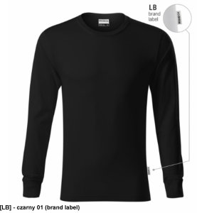 Resist LS R05 - ADLER - Koszulka unisex, 160 g/m2, 100% bawełna, - czarny 01 (brand label) XL 1