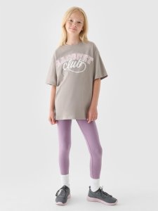 Getry dla dziewczynki F239 4F legginsy sportowe dziecięce  bawełniane r 164 2