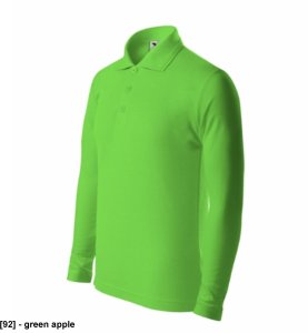 Pique Polo LS - ADLER - Pique Polo LS - Koszulka polo dziecięca, 200 g/m2, 65 % bawełna, 35 % poliester - green apple - 122 cm/6 lat-158 cm/12 lat 158 cm/12 lat 1