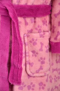 Szlafrok dziecięcy ciepły z kapturem miękki PSI PATROL SKYE różowy 98/104 3