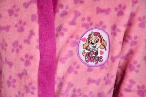 Szlafrok dziecięcy ciepły z kapturem miękki PSI PATROL SKYE różowy 110/116 2