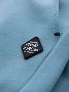 Spodnie dresowe męskie ze ściągaczami i ozdobnym zamkiem  jasnoniebieskie V4 OM-PASK-0226 S 9