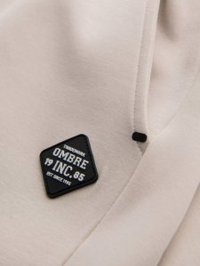 Męskie spodnie dresowe ze ściągaczami i ozdobnym zamkiem  piaskowe V6 OM-PASK-0226 XL 9